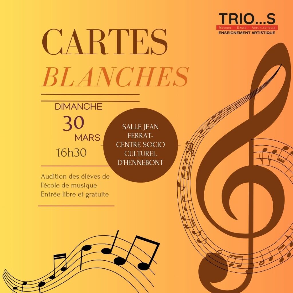 Cartes Blanches – Dimanche 30 mars